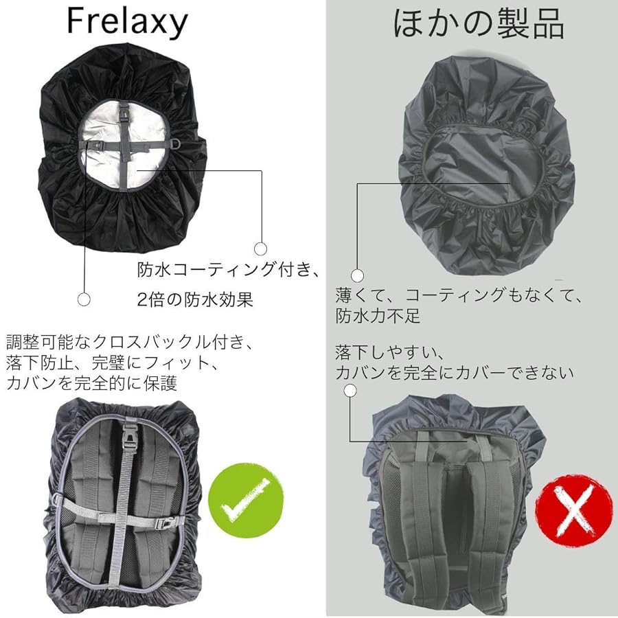 notoskke チェック柄 レインカバー フリーサイズ チャイルドシート用レインカバー | 軽量ナイロンリュック型